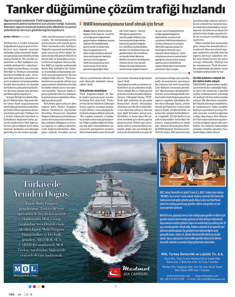 MOL Pearl Naval Partnership in  Nasıl Bir Ekonomi Newspaper